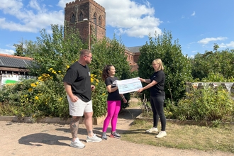 Beefy Boys Cheque Handover at SWT garden