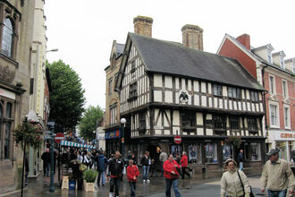 Photo of historic buildings in Oswestry town centre