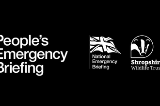 People's Emergency Briefing with National Emergency Briefing logo and Shropshire Wildlife Trust logo
