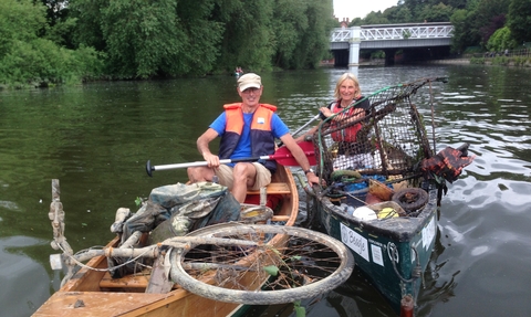 Sue and Pete on the Severn