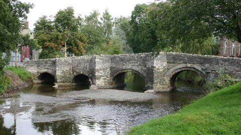 River Clun upstream of saddleback bridge