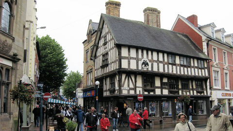 Photo of historic buildings in Oswestry town centre
