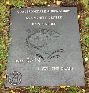 DePave Only Rain Down the Drain cast iron cover - Coalbrookdale