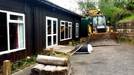 DePave: Church Aston rain garden & Green Roof preparations