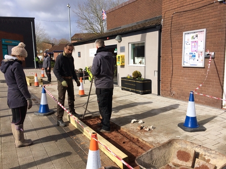 DePave construction: Hollinswood Neighbourhood Centre