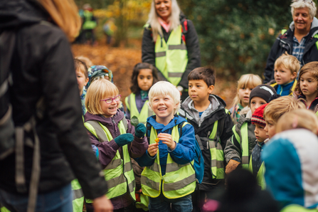 School children at a Wildlife Trust reserve