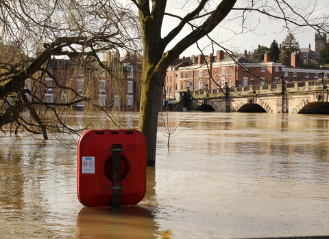 Shrewsbury in flood